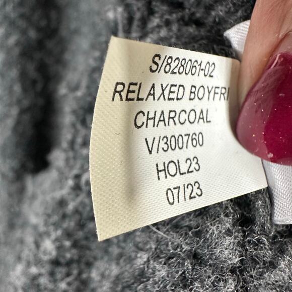 Banana Republic Womens XXL Phoebe Oversized Wool Cotton Grandpa Cardigan Gray - Picture 10 of 10